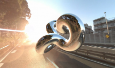 Floating shiny knot Google street view
