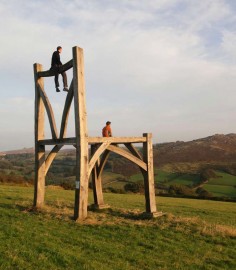 HENRY BRUDENELL-BRUCE  WOODEN CHAIR SCULPTURE