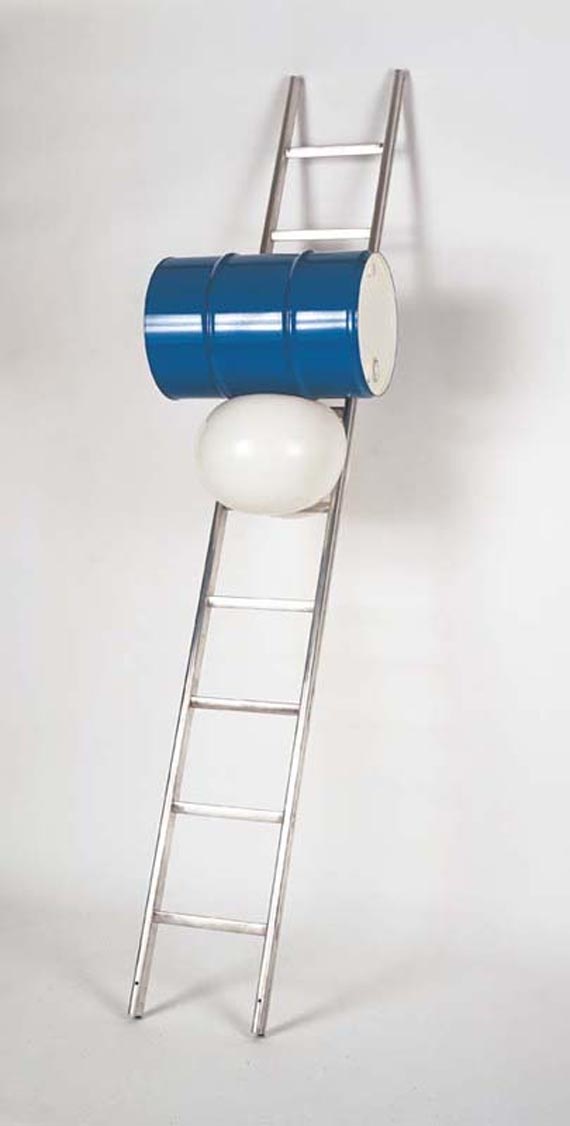 Roman Signer  Ladder with barrel