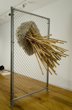 Michael DeLucia  Untitled (Fence with Mops)