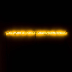 "YELLOW LAMBO" (2018) / Kevin Abosch Yellow Neon Glasss Sculpture.